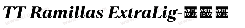 TT Ramillas ExtraLig字体转换